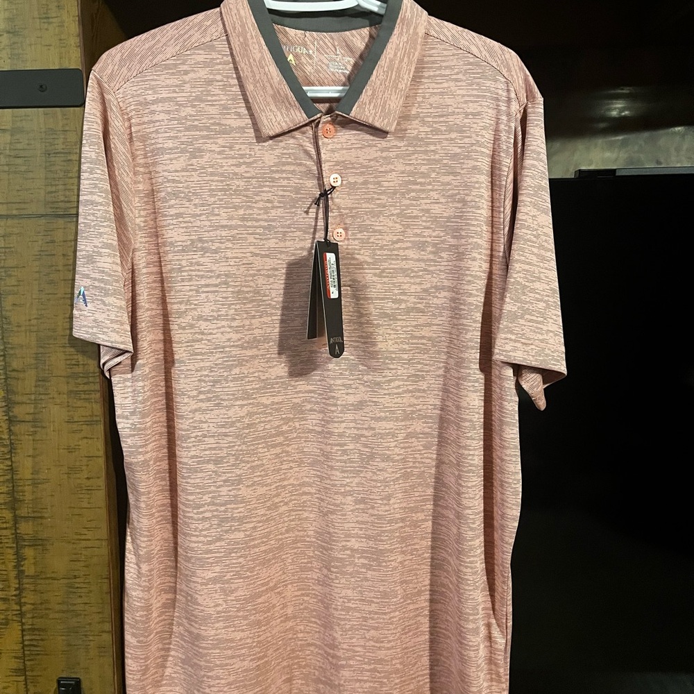 Antigua Heathered Coral Polo Shirt